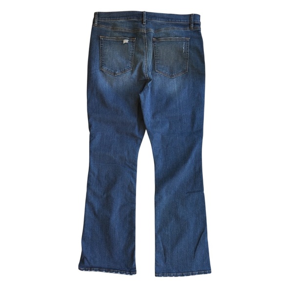 LOFT | NWOT THE BOOT HIGH-RISE STRETCH DENIM JEANS DISTRESSED | SIZE: 14 - Picture 5 of 11